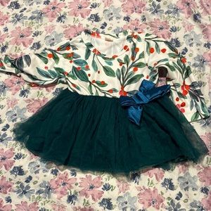Baby dress green Christmas